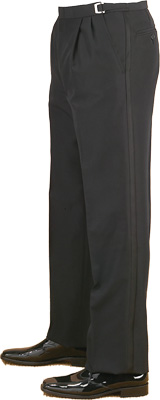 Pleated Pants - Pleated Pants with Satin Line