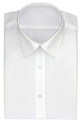 White Lay Down Collar - Dress Shirt